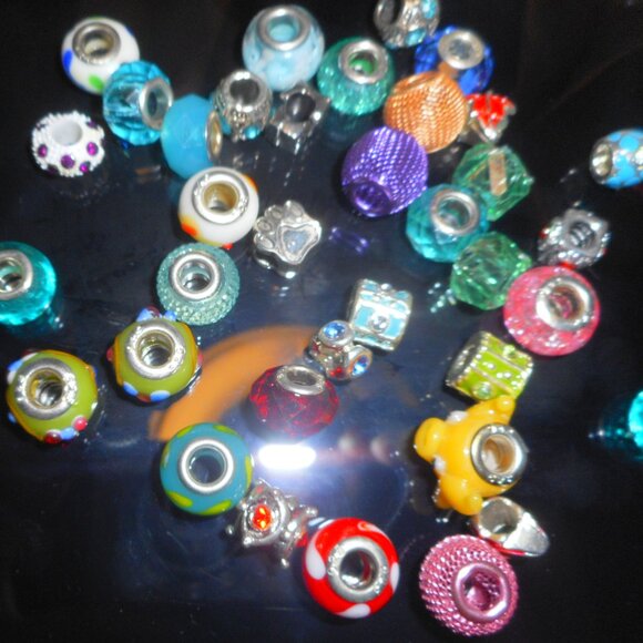 35 or more Euro Beads ... mystery box ... large hole beads - Picture 3 of 14